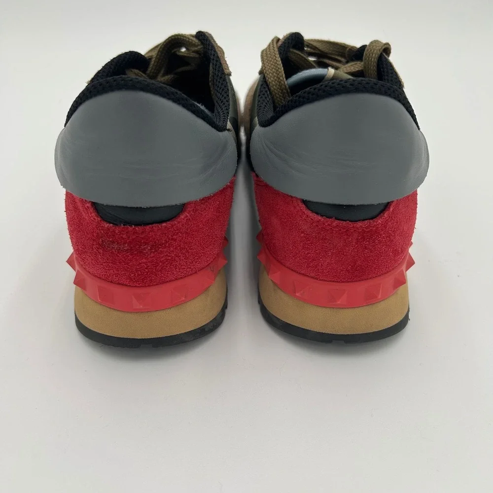 Valentino Garavani Rockrunner Camo Women's Sneakers Multi Color Suede Leather